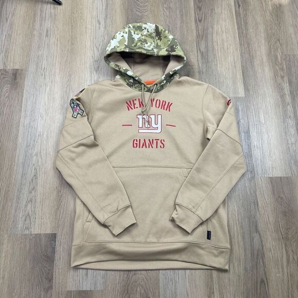 New York Giants Hoodie Mens Medium Beige Nike Salute To Service NFL Football - Picture 1 of 14